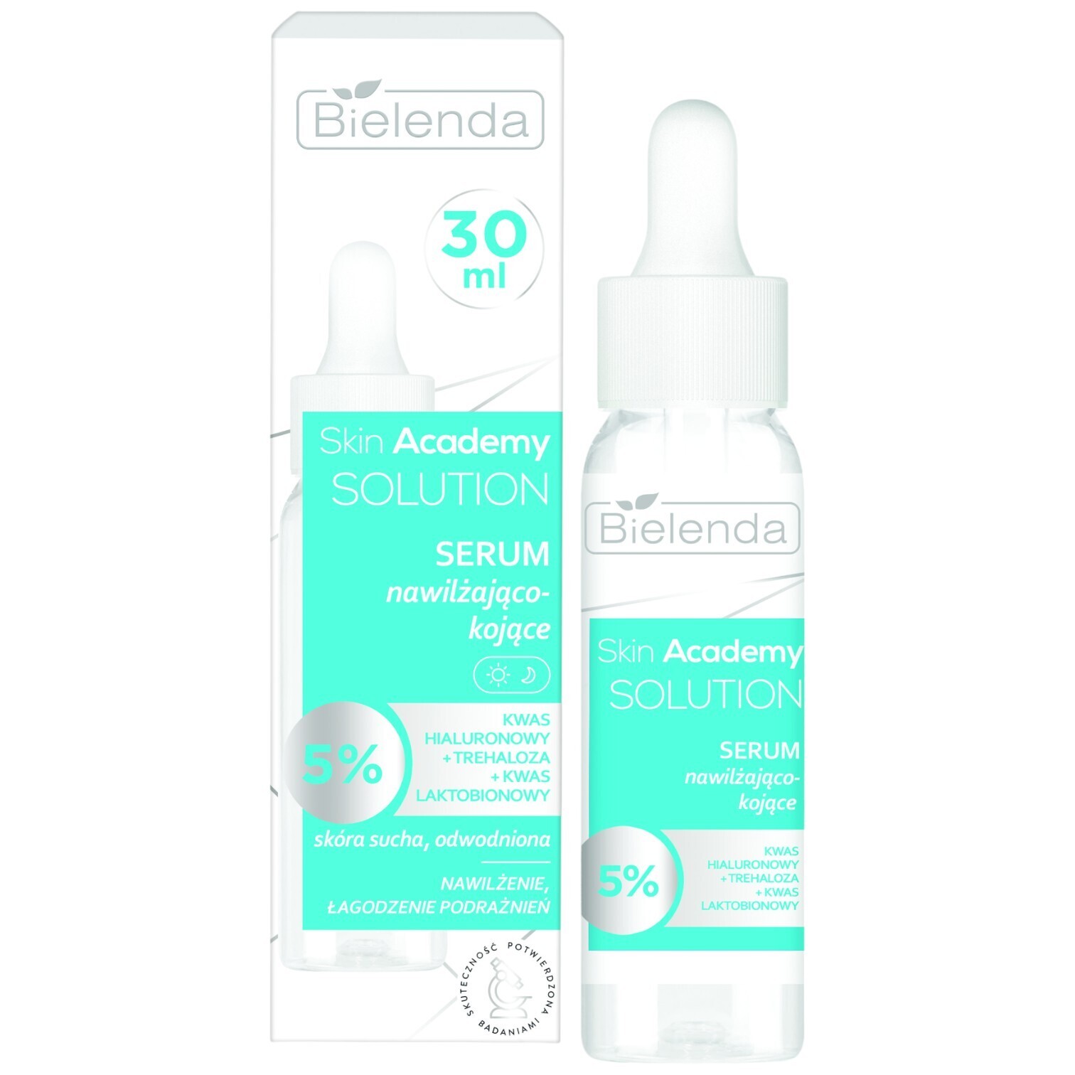 Сироватка для обличчя Bielenda Skin Academy Solution Зволожувальна і заспокійлива 30 мл фото1