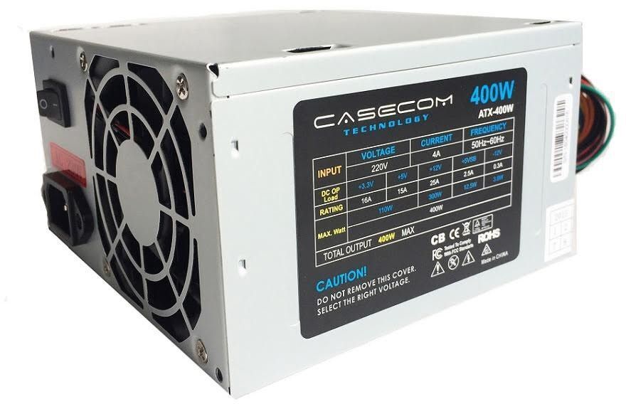 Блок питания 400W Casecom, 120mm, 2хSATA, Bulk