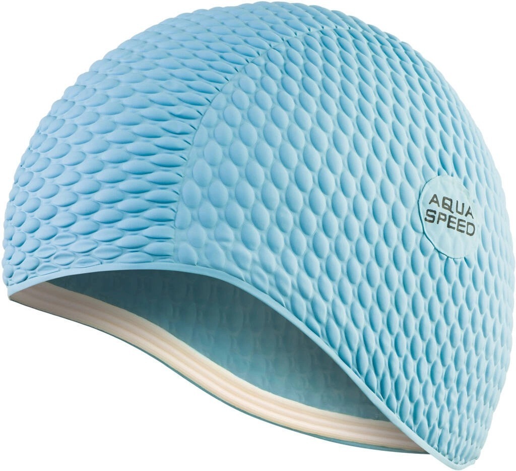 Шапочка для плавания Aqua Speed BOMBASTIC 104-2 104-02 OSFM Светло-голубой (5908217645517) фото1
