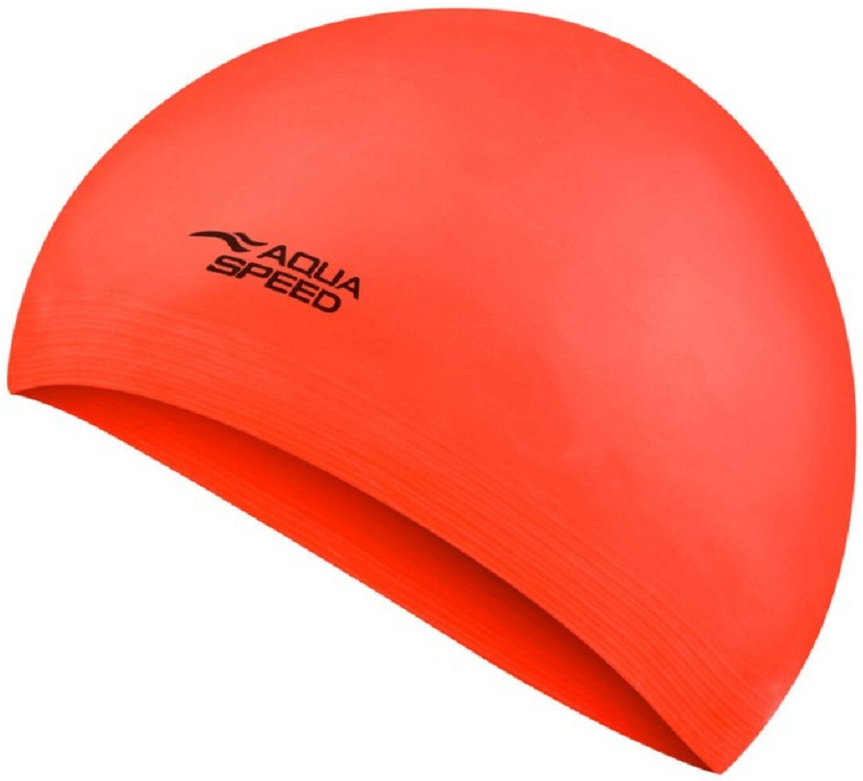 Шапочка для плавания Aqua Speed SOFT LATEX 5733 122-75 OSFM Неоново-оранжевый (5908217657336) фото1
