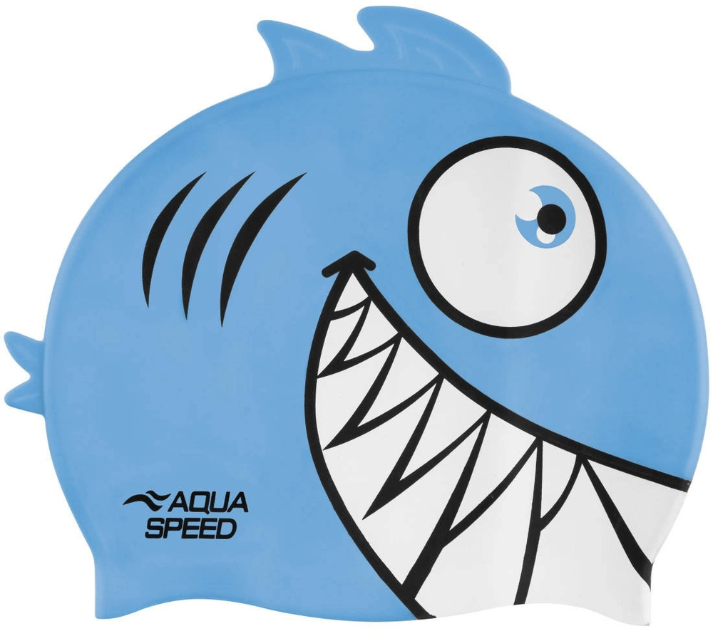 Шапочка для плавания Aqua Speed ZOO Pirana 9697 246-02 OSFM Пиранья бирюзовый (5908217696977) фото1