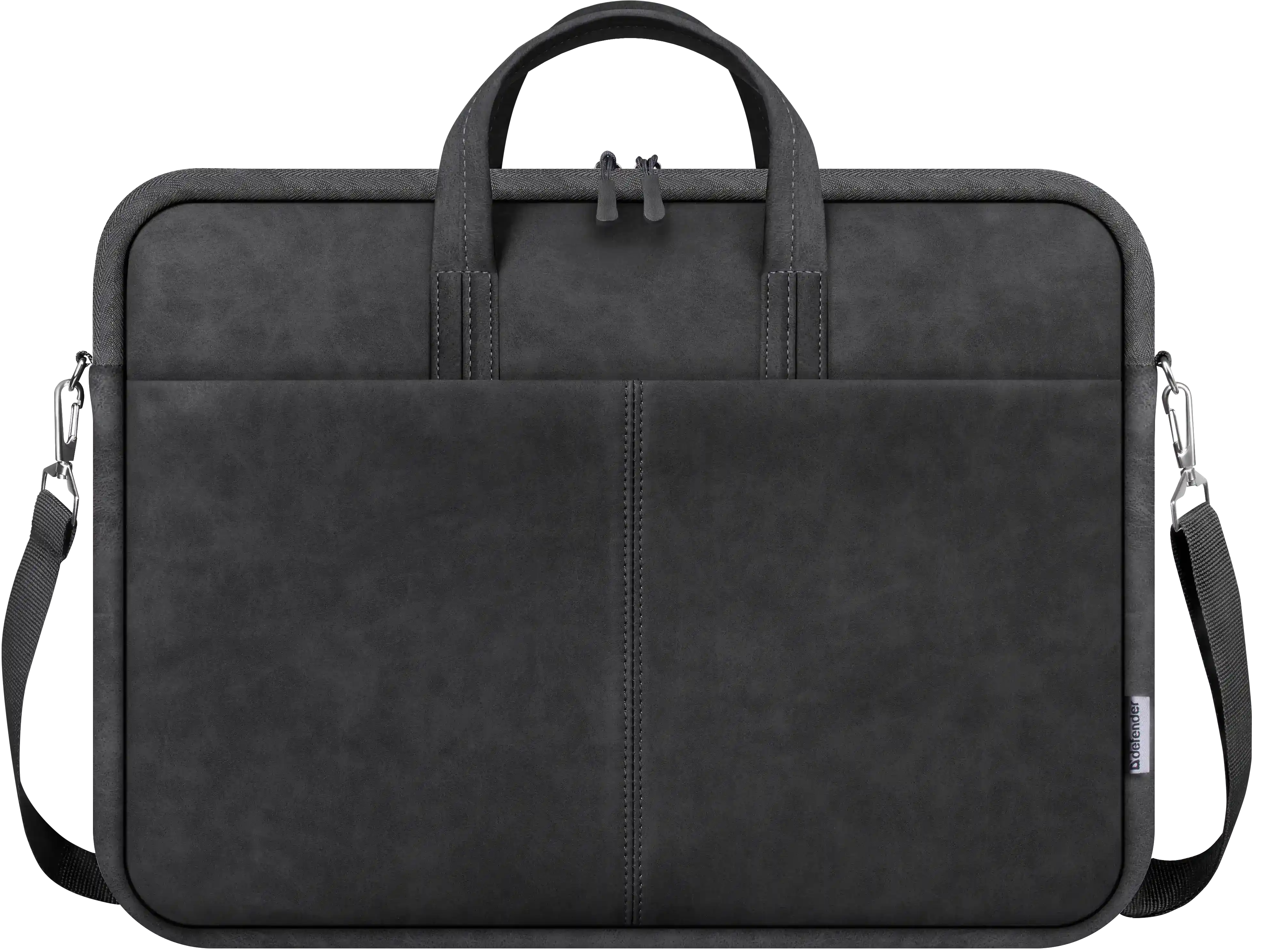 Сумка для ноутбука 15.6'' Defender PU шкіра, кишеня, чорна фото1