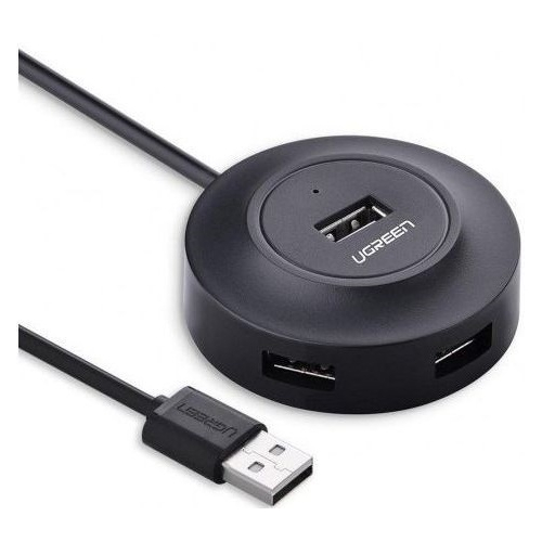 USB Hub UGREEN 4-port 1м USB 2.0, CR106 черный