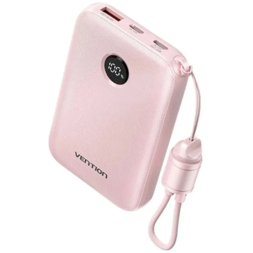 Павербанк Vention 10000mAh 22,5W PD, QC Pink