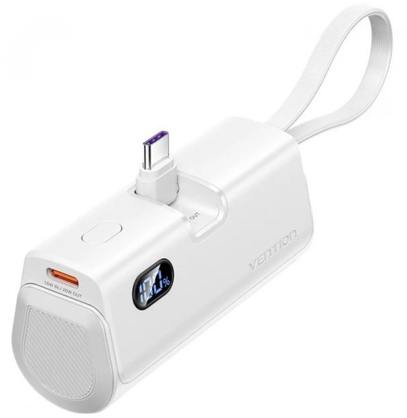 Павербанк Vention 4800mAh 22,5W PD White фото1