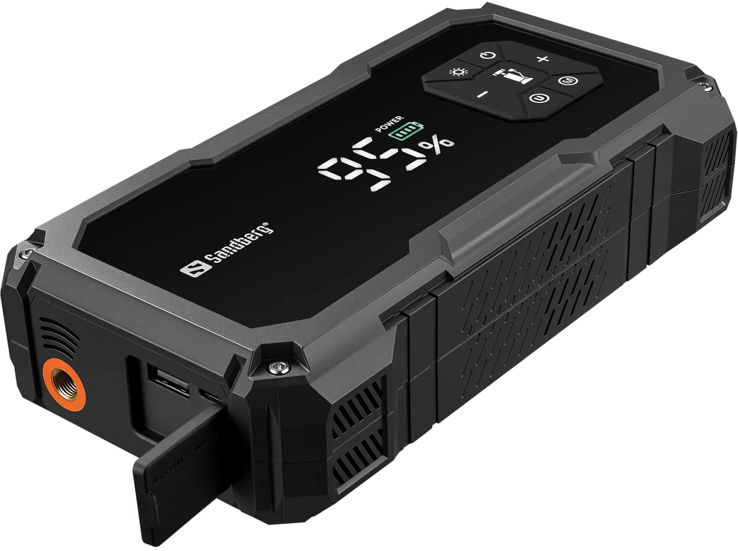 Павербанк Sandberg Car Jumpstarter TirePump 10000 USB-A, USB-C, дисплей