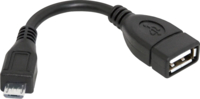 Переходник OTG micro USB M - USB AF, 8см