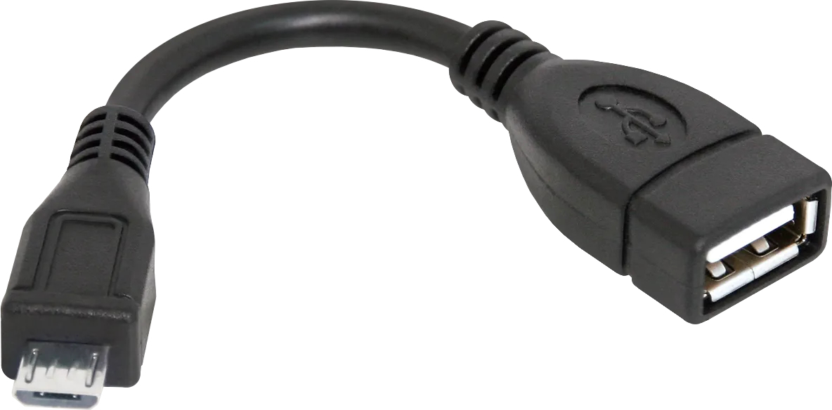 Перехідник OTG micro USB M - USB AF, 8см фото1