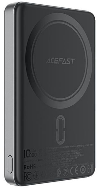 Павербанк Acefast 10000mAh 20W MagSafe PD,QC 3.0, wireless Black фото1