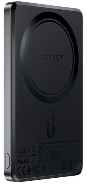 Павербанк Acefast 5000mAh 18W magnetic Wireless Black фото1