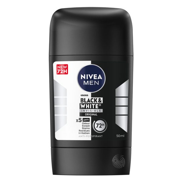Антиперспирант NIVEA MEN Черное и Белое невидимый: классический сток 50 мл (83134)