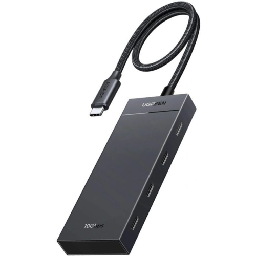 Хаб USB 3.2 Type-C -> 4хUSB-C 3.2 Gen2 10Gbps PD 100W Black