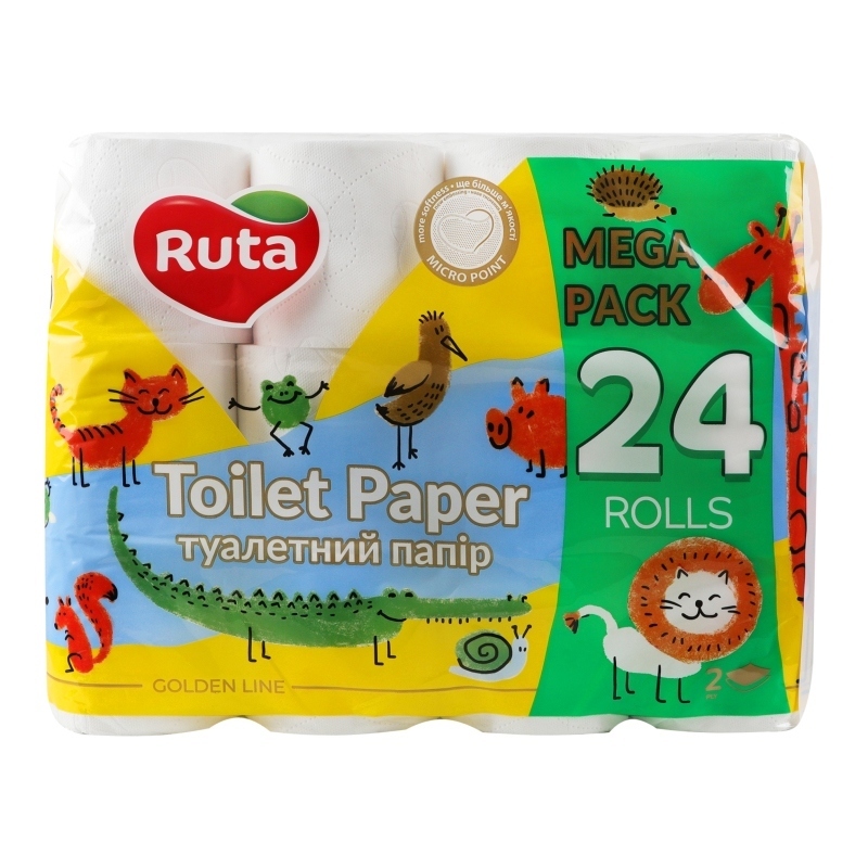 Туалетная бумага Ruta Kids 24 рул 2 ш фото1