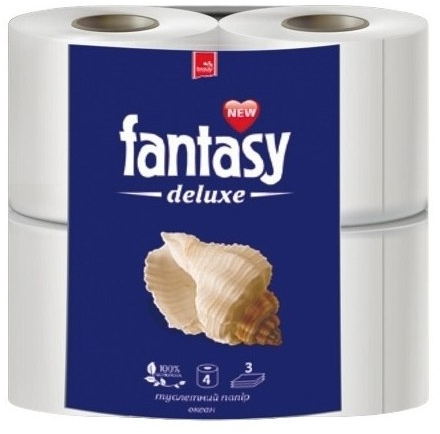 Туалетная бумага Fantasy Deluxe Океан 4 рулона фото1