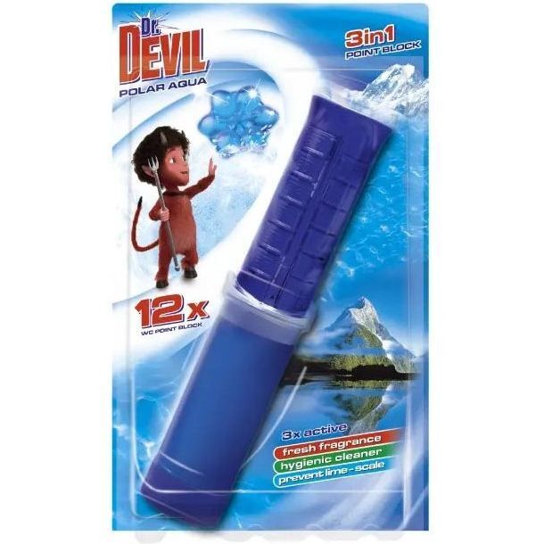 Туалетный точечный блок для унитаза Dr.Devil Полярная Вода, 75 мл фото1