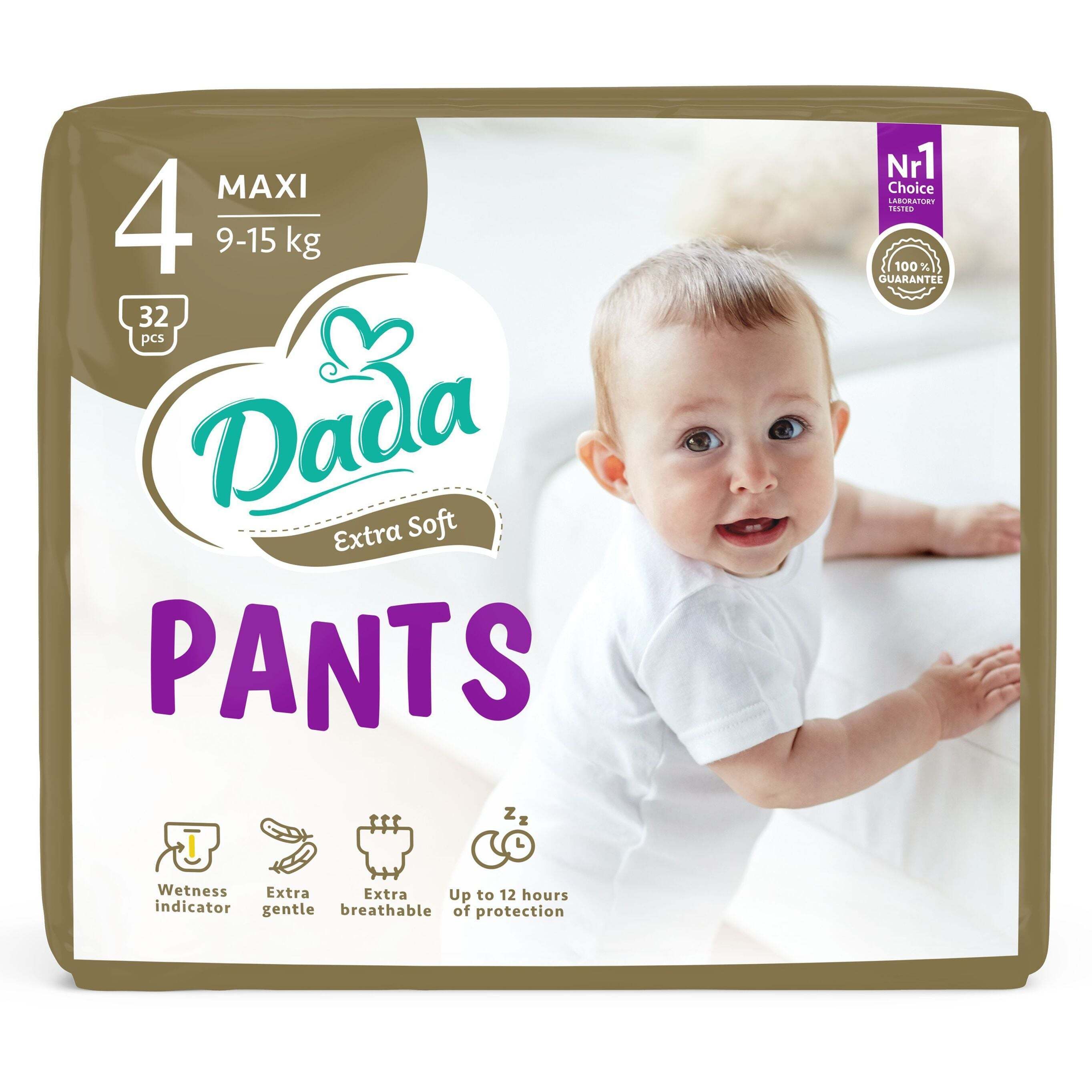 Трусики-підгузки Dada Extra Soft 4 Maxi (9 – 15 кг) 32 шт. фото1