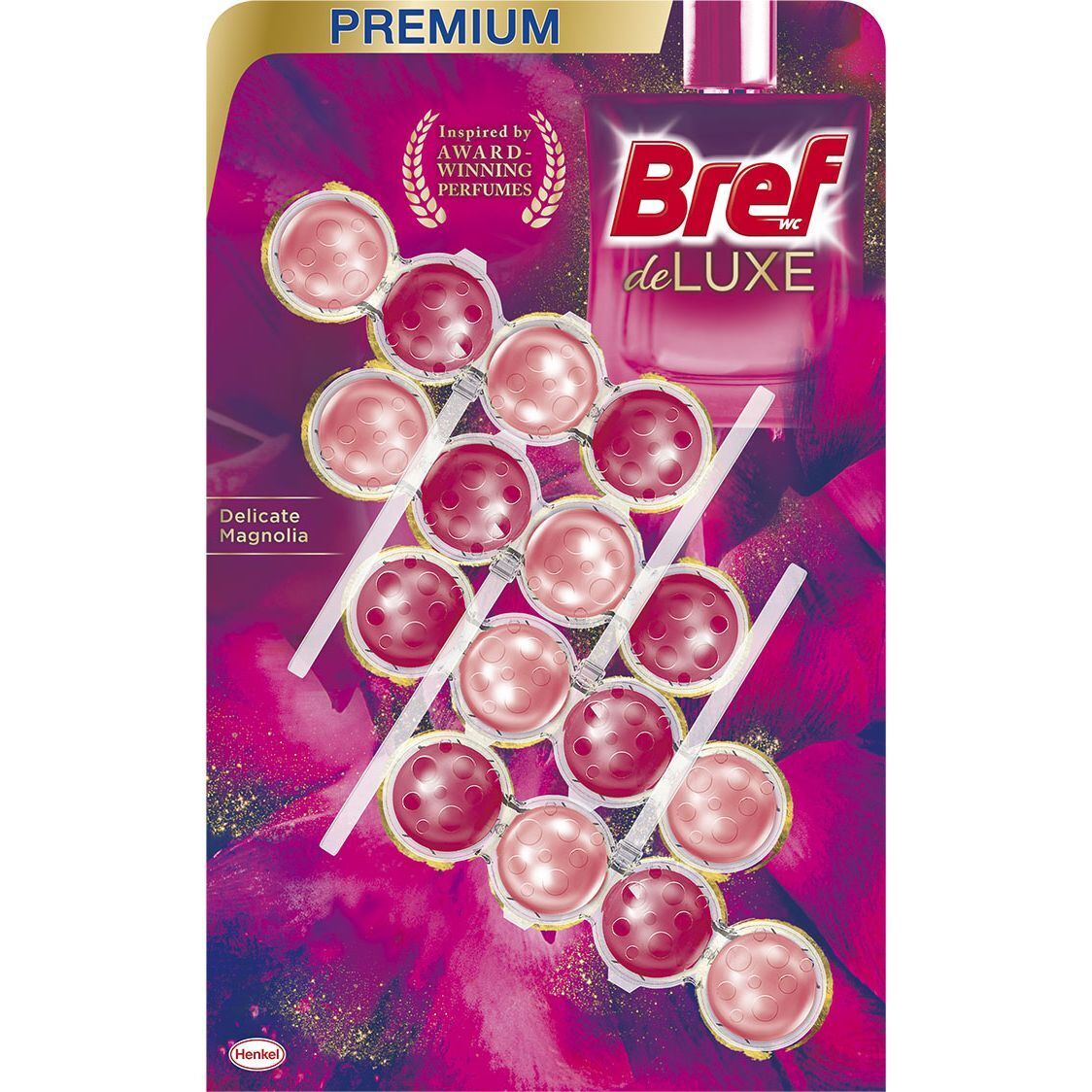Туалетные блоки для унитаза Bref Deluxe Изящная магнолия 4 шт. х 50 г фото1