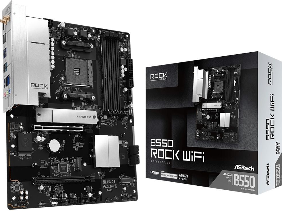 Материнская плата ASRock B550 Rock WiFi фото1