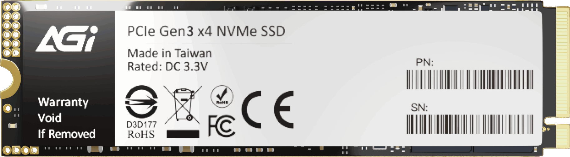 SSD Накопитель 1Tb AGI AI298 M.2 2280 PCIe Gen 3x4 NVMe 1.3 3D NAND, Retail
