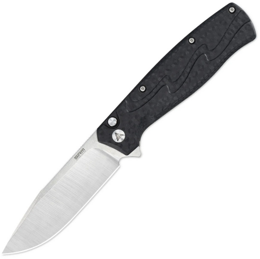 Ніж складаний туристичний SRM (9.2 см) 14C28N / G10 чорний фото1