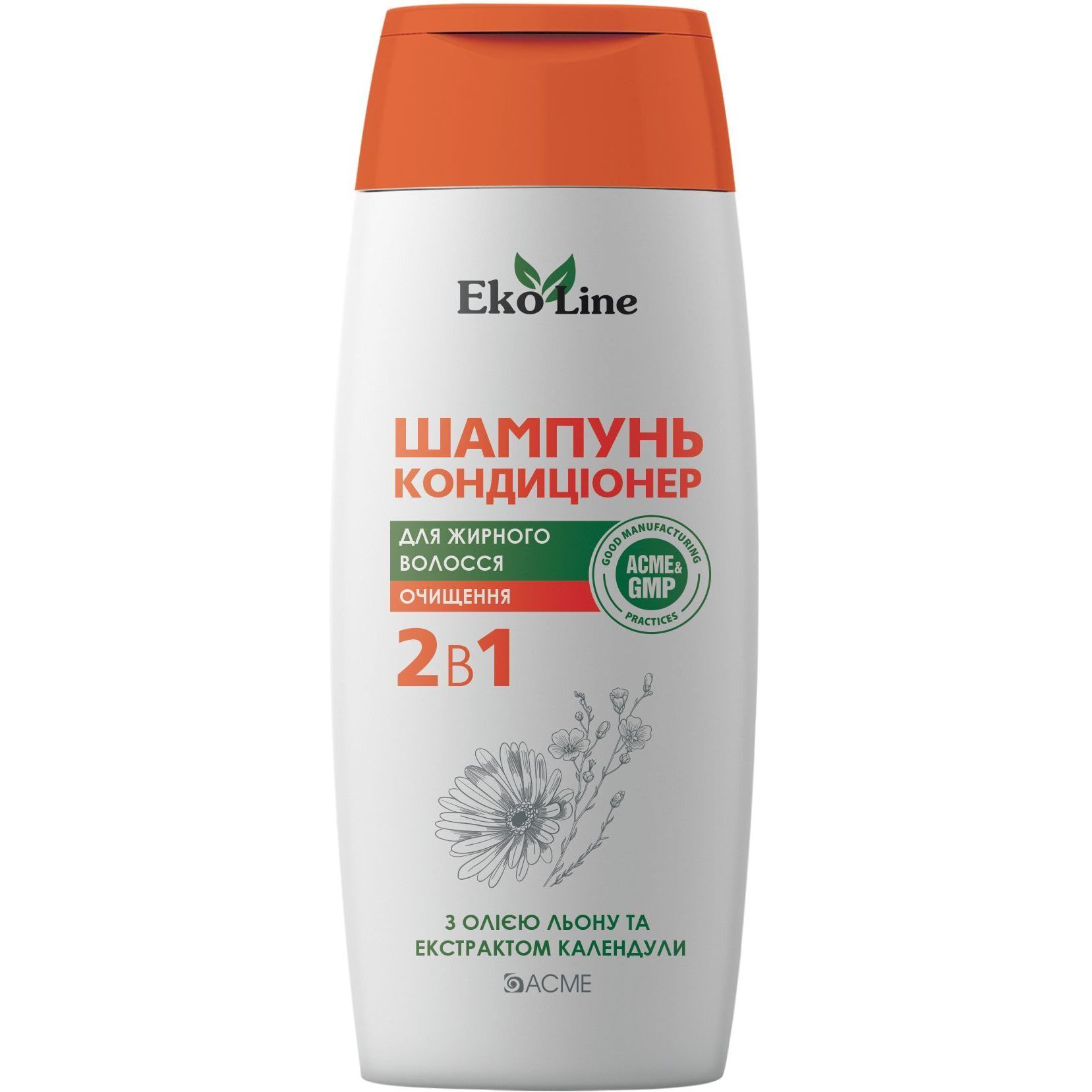 Шампунь-кондиціонер 2 в 1 Acme EkoLine для жирного волосся 250 мл (4823115503497) фото1