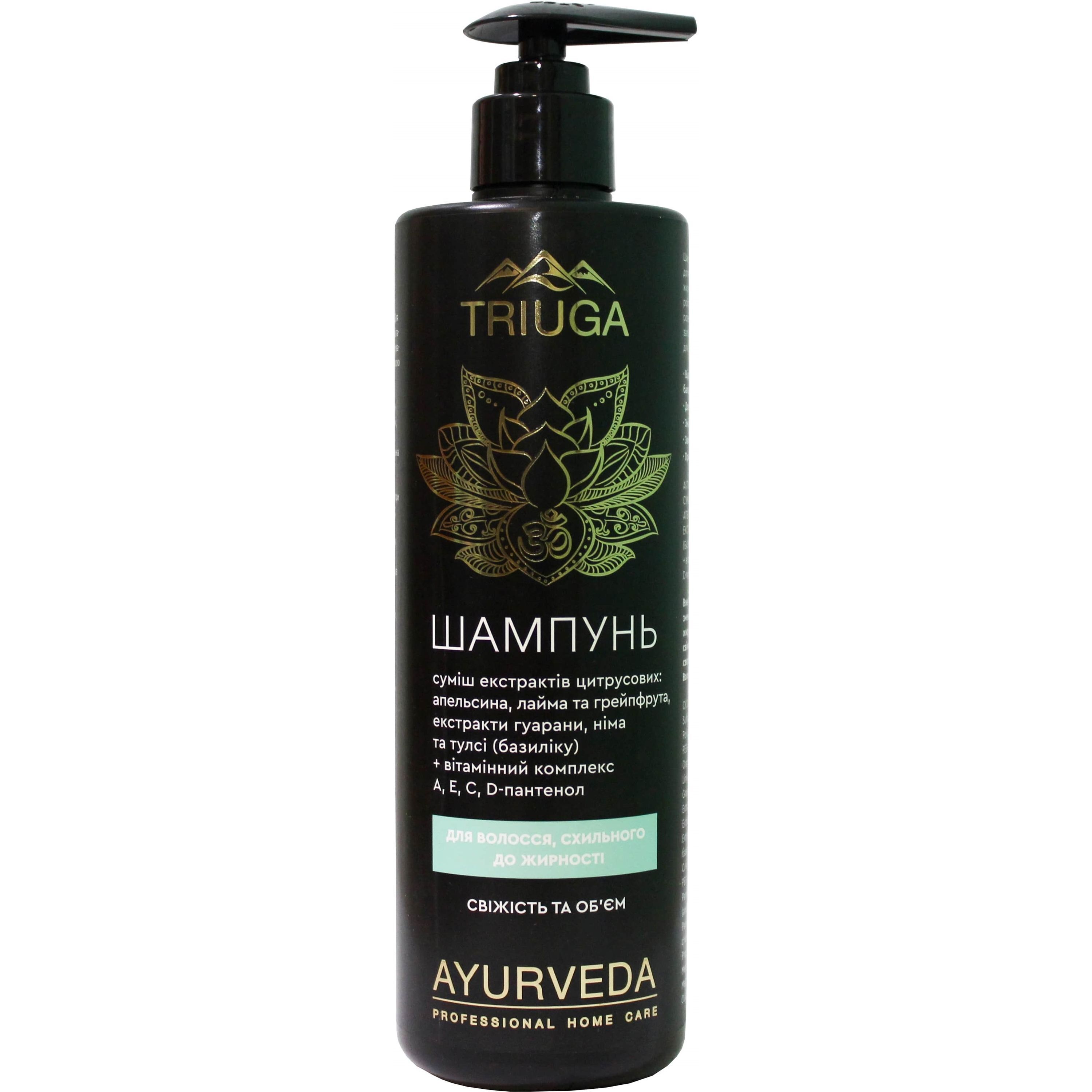 Шампунь Triuga Ayurveda Professional Home Care Свіжість та об’єм 500 мл фото1