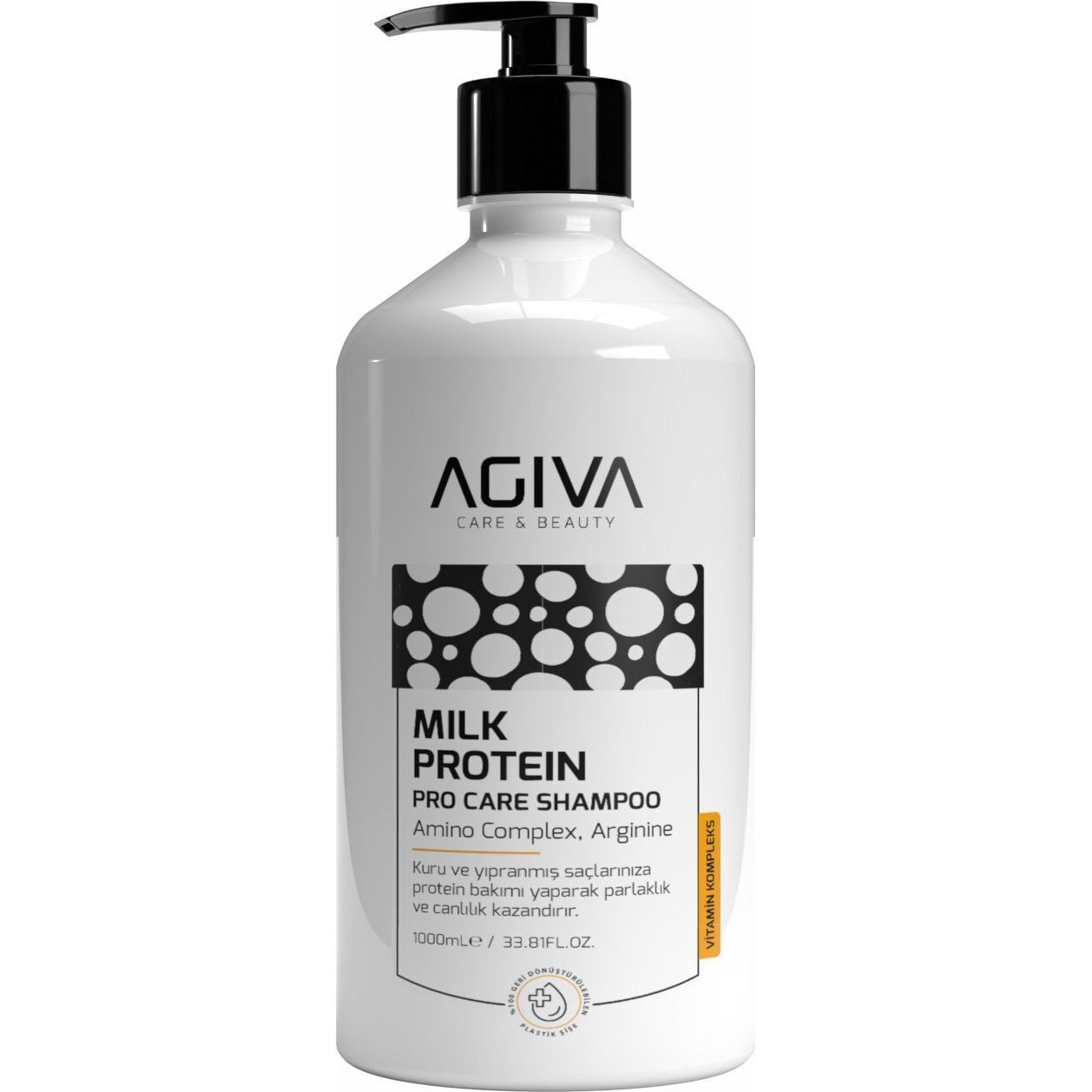 Шампунь Agiva Milk Protein Pro Care Shampoo питательный с аминокомплексом 1 л фото1