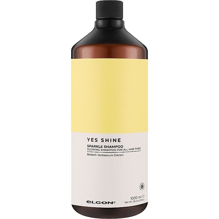 Шампунь Elgon Yes Shine Sparkle Shampoo для блеска 1000 мл фото1
