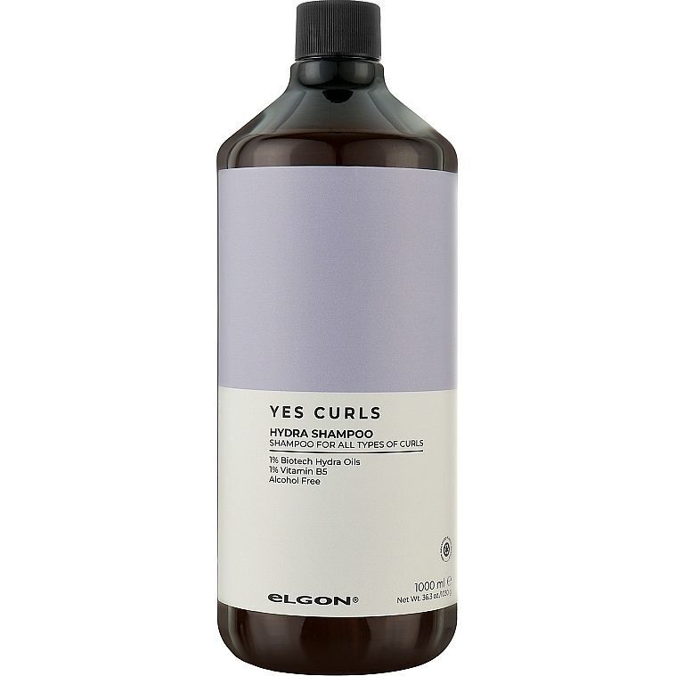 Шампунь Elgon Yes Curls Hydra Shampoo увлажняющий для вьющихся волос 1000 мл фото1