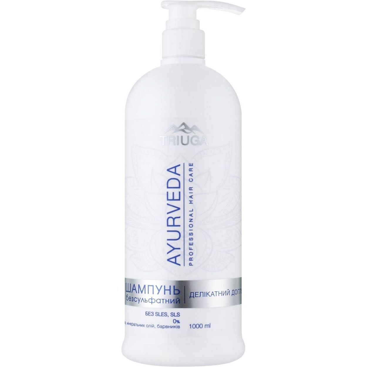 Шампунь Triuga Ayurveda Professional Hair Care Деликатный уход безсульфатный 1 л фото1