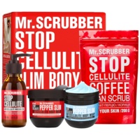 Антицеллюлитный набор Mr.Scrubber Slim&Elastic body: Согревающее обертывание 250 г + Холодное обертывание 250 г + Масло