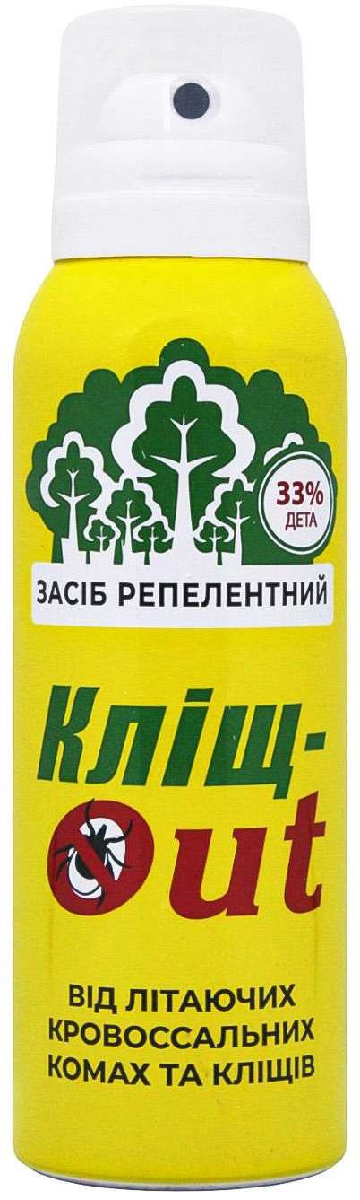 Аерозоль Кліщ-Оut від літаючих кровопивчих комах і кліщів 130 мл фото1