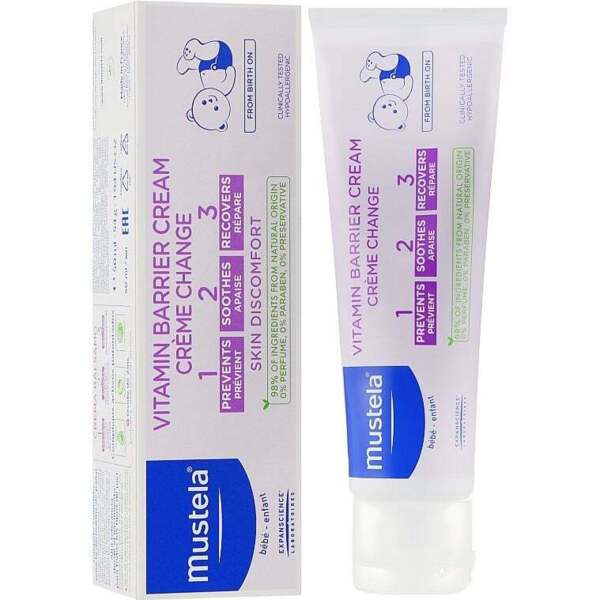 Витаминизированный защитный крем под подгузник Mustela bebe 50 мл