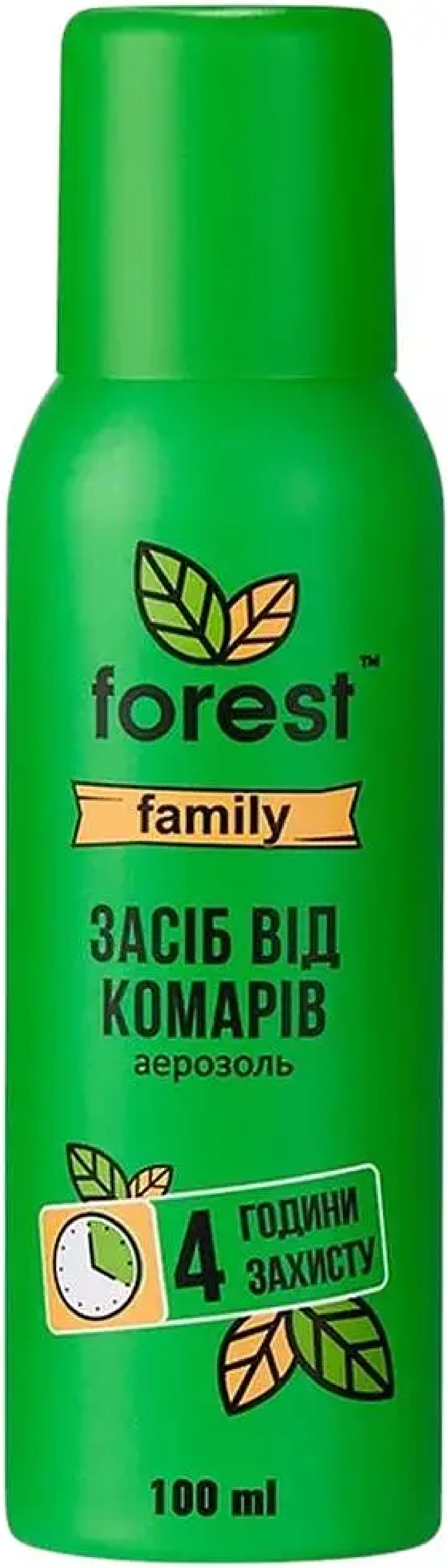 Аэрозоль-репеллент Forest Family от комаров 100 мл фото1