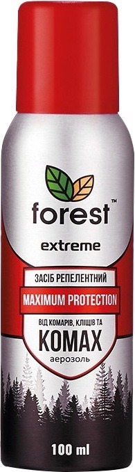 Аерозоль-репелент Forest Extreme від усіх летючих та повзаючих комах 100 мл фото1