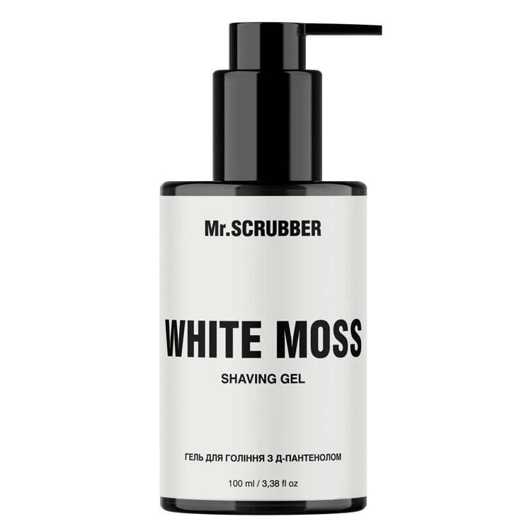 Гель для гоління з д-пантенолом Mr. Scrubber White Moss 100 мл фото1