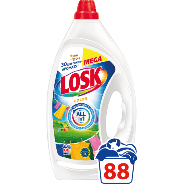 Гель Losk Color для цветных вещей 88 циклов стирки 3.96 л