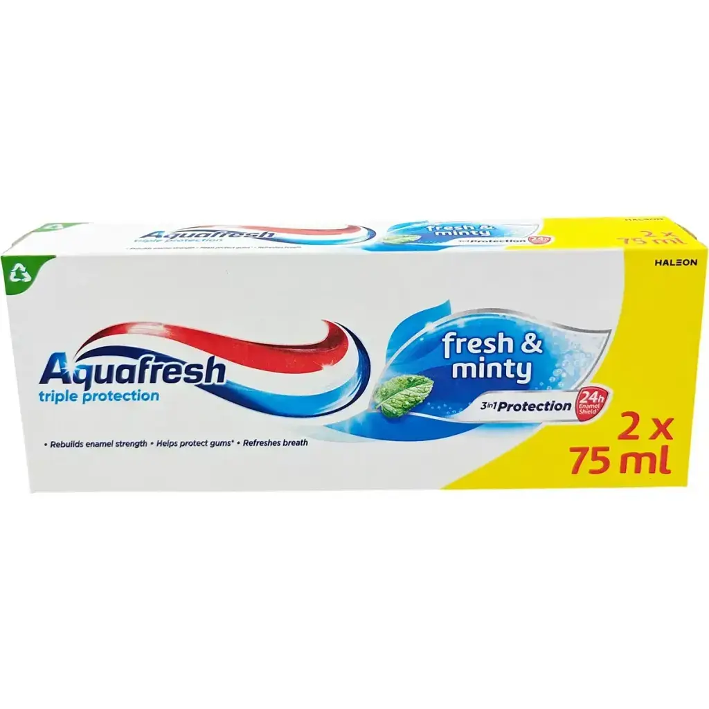 Набор зубная паста Aquafresh освежающе-мятная 2 шт. x 75 мл фото1
