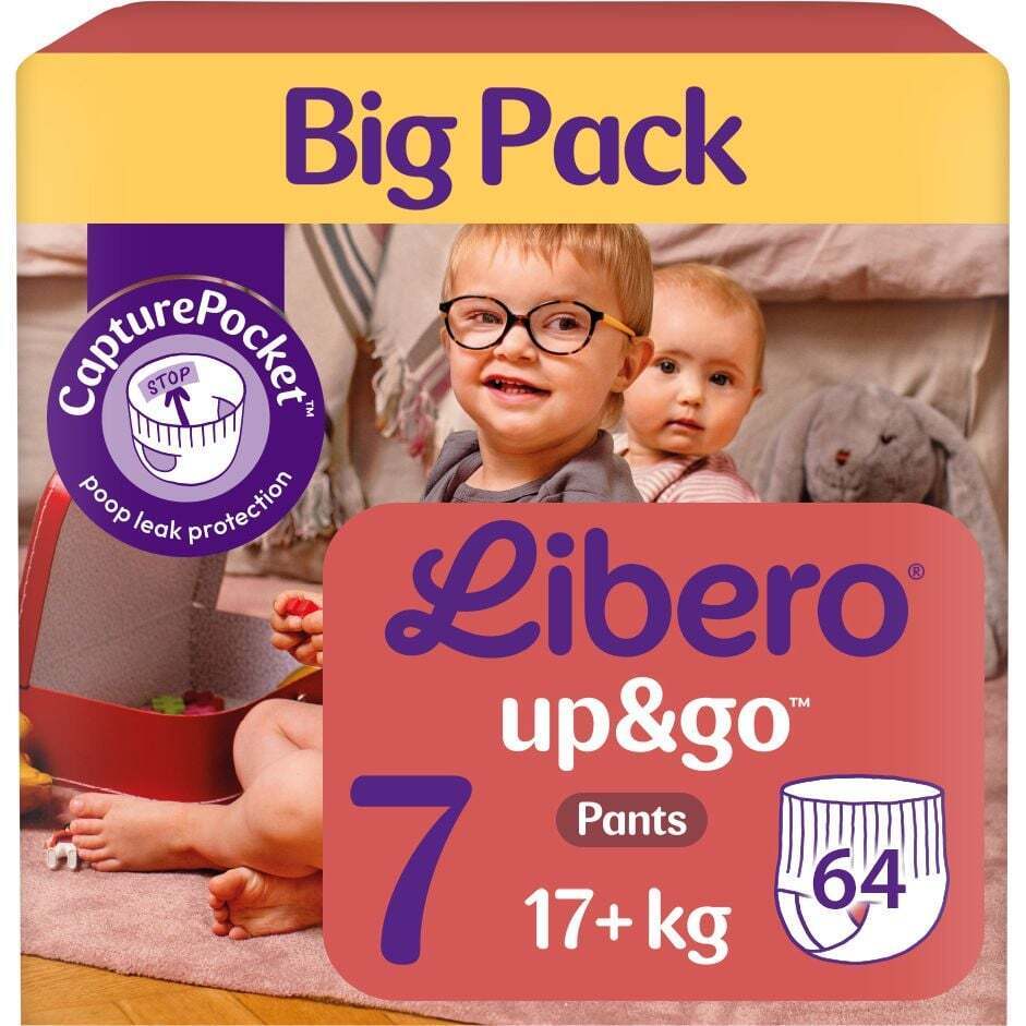 Набір підгузки-трусики Libero Up&Go 7 (17+ кг) 64 шт. фото1