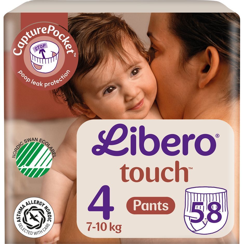 Набір підгузки-трусики Libero Touch Pants 4 (7-10 кг) 58 шт. фото1