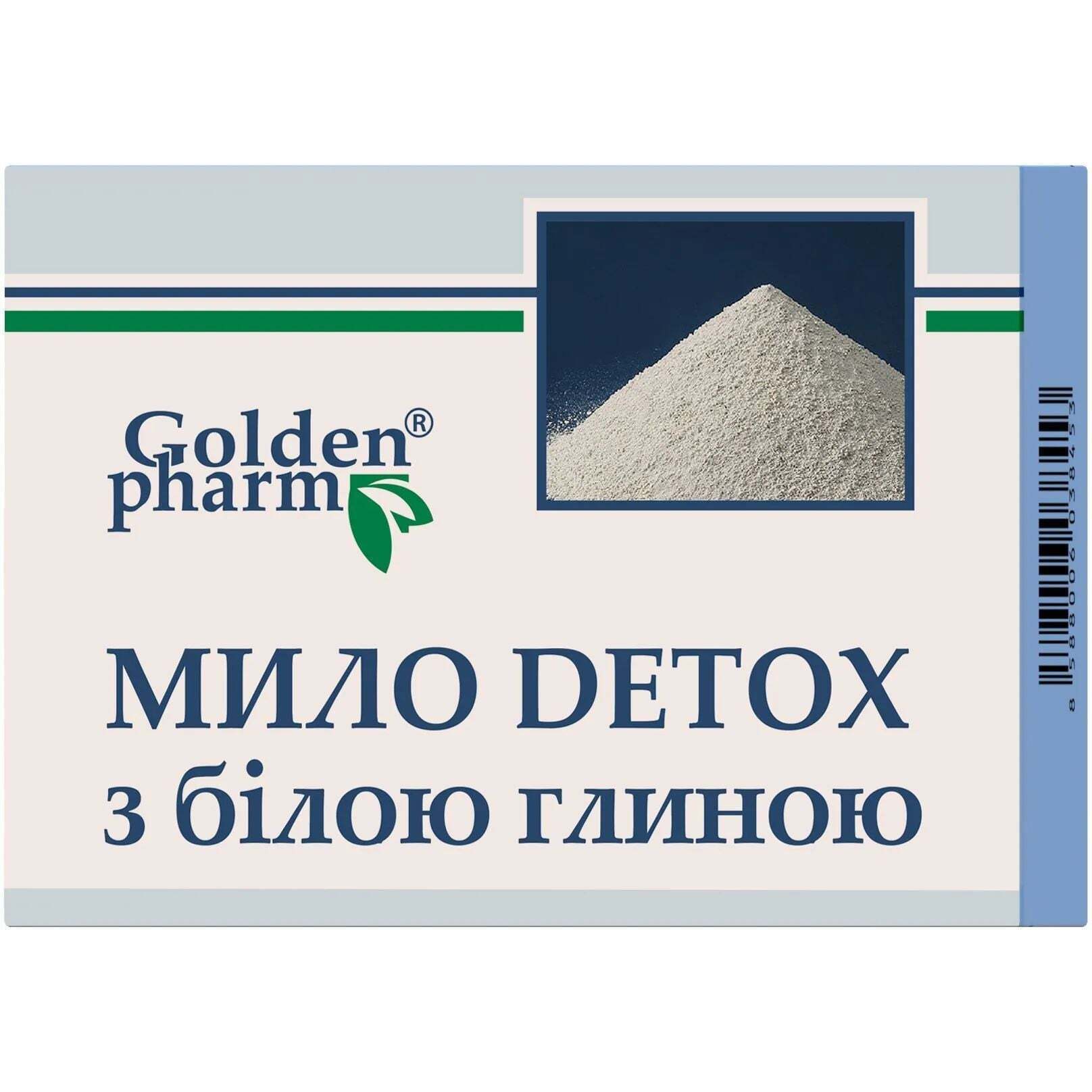 Мило Golden Pharm Detox з білою глиною 70 г фото1