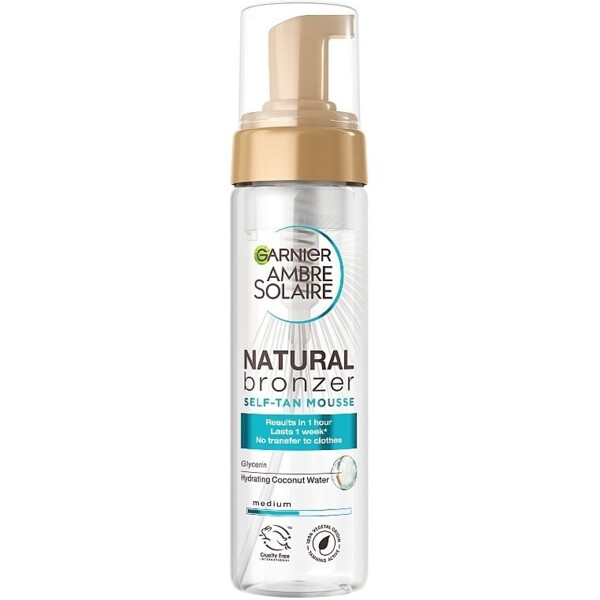 Мусс-автозагара Garnier Ambre Solaire с витамином Е и кокосовой водой для кожи тела и лица 200 мл