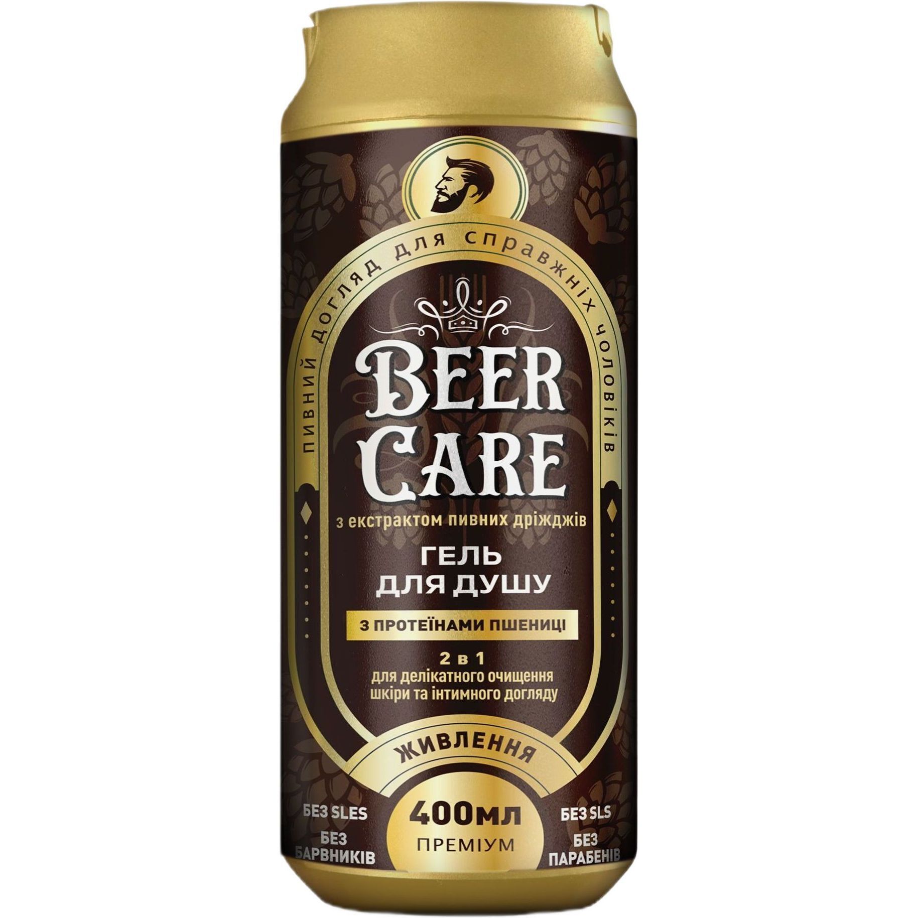 Гель для душа Beer Care 2 в 1 с протеинами пшеницы 400 мл фото1