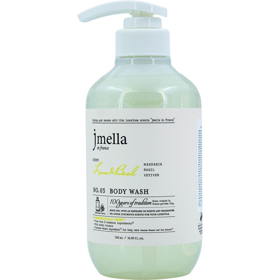 Гель для душа парфюмированный Jmella In France Lime & Basil 500 мл фото1