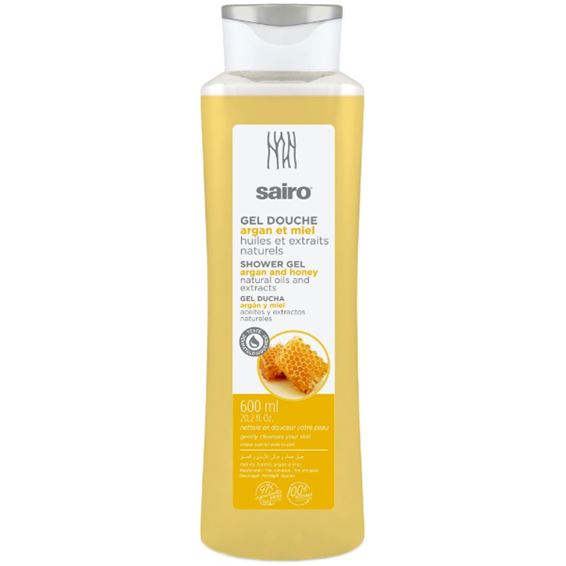 Гель для душу Sairo Argan&Honey 600 мл фото1