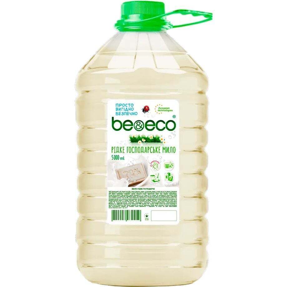 Мило рідке господарське Be&Eco біле 5 л фото1