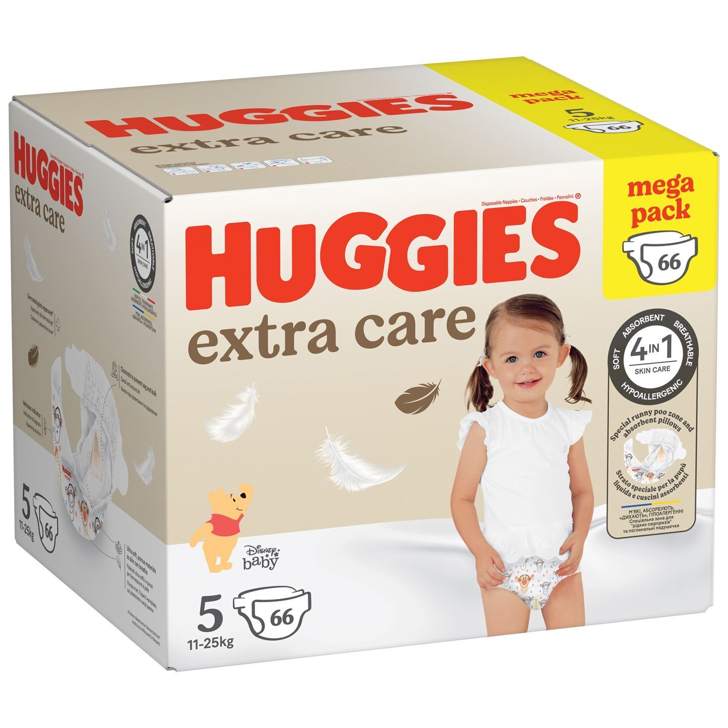 Набір підгузок Huggies Extra Care Box 5 (11-25 кг), 66 шт. фото1