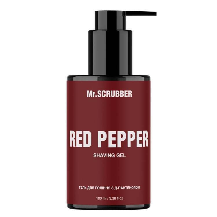 Гель для гоління з д-пантенолом Mr. Scrubber Red Pepper 100 мл фото1