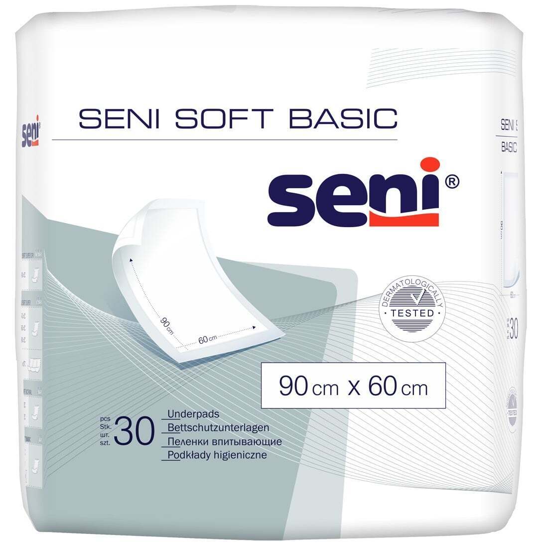 Одноразові пелюшки Seni Soft Basic 90х60 см 30 шт. (SE-091-B030-003) фото1