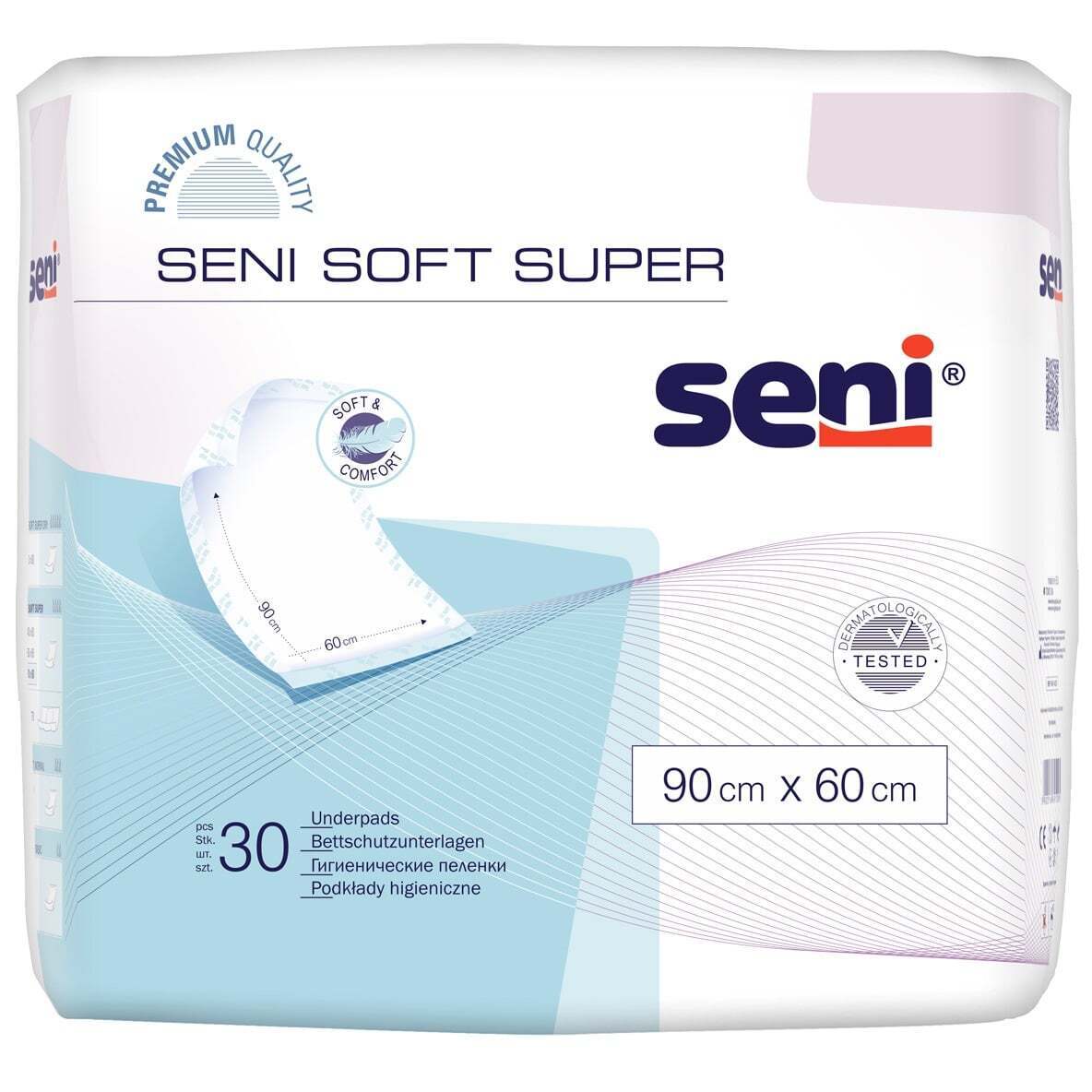 Одноразові пелюшки Seni Soft Super 90х60 см 30 шт. (SE-091-SU30-003) фото1